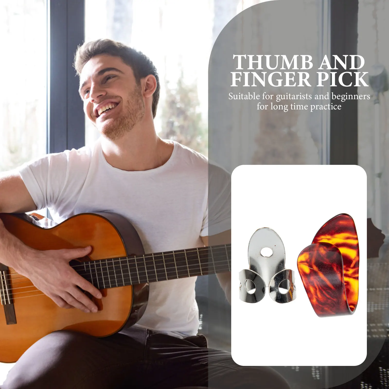 Metal Pick Finger Cover Guitar Nail Protection Cots Band Picks Funny Accessories Bass Fingerpick Clip
Metal Pick Finger Cover Guitar Nail Protection Cots Band Picks Funny Accessories Bass Fingerpick Clip