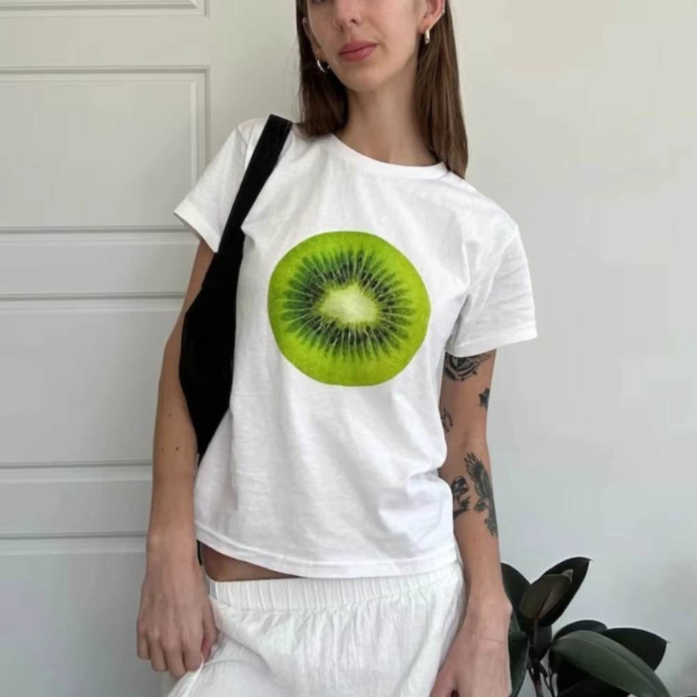 Kiwi Girl Зеленая футболка с коротким рукавом высокого качества с принтом 90-х годов Популярная футболка с фруктовым принтом Эстетическая одежда для мужчин и женщин
Kiwi Girl Зеленая футболка с коротким рукавом высокого качества с принтом 90-х годов Популярная футболка с фруктовым принтом Эстетическая одежда для мужчин и женщин