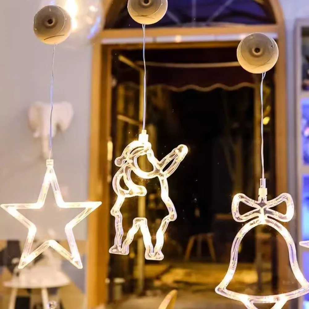Creative Christmas LED Lights Star Moon LED Garland Fairy String Lights Xmas Tree Ornament Suction Cup Light
Creative Christmas LED Lights Star Moon LED Garland Fairy String Lights Xmas Tree Ornament Suction Cup Light