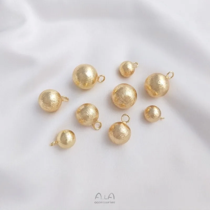 14K Gold Color Brushed Bead Charms Round Ball Pendants DIY Bracelet Earrings Jewelry Accessories
14K Gold Color Brushed Bead Charms Round Ball Pendants DIY Bracelet Earrings Jewelry Accessories