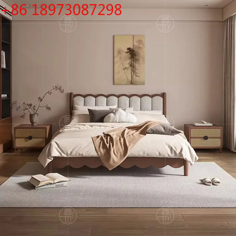 North American ash wood solid wood bed soft bag double bed master bed
North American ash wood solid wood bed soft bag double bed master bed