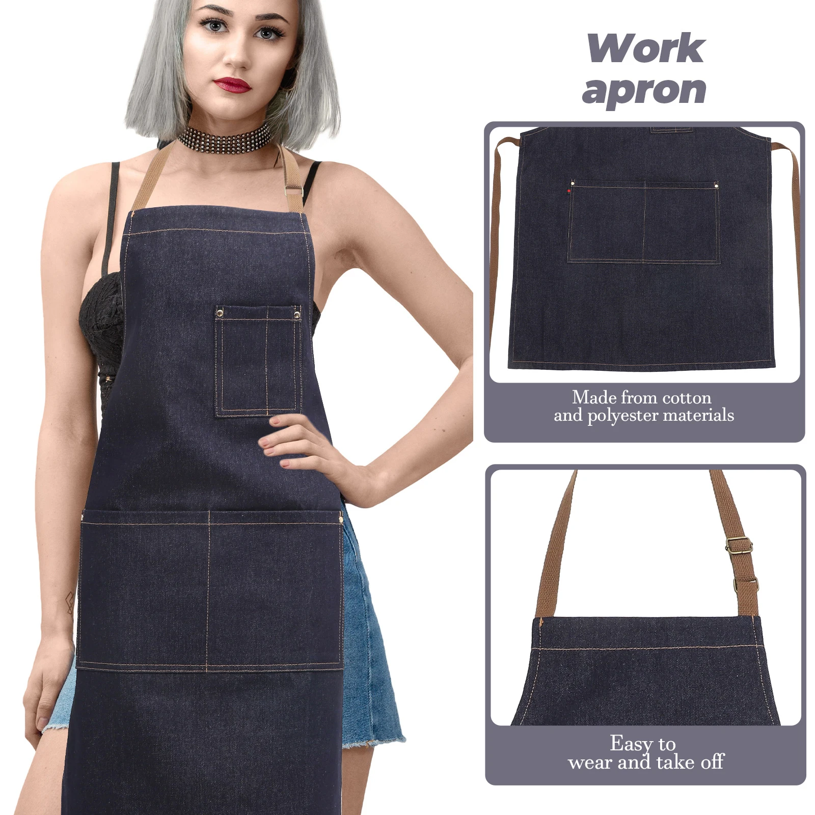 Heavy Duty Denim Work Apron Chef Hairdresser Pockets Stylist Cafe Hotel Shop Uniform
Heavy Duty Denim Work Apron Chef Hairdresser Pockets Stylist Cafe Hotel Shop Uniform