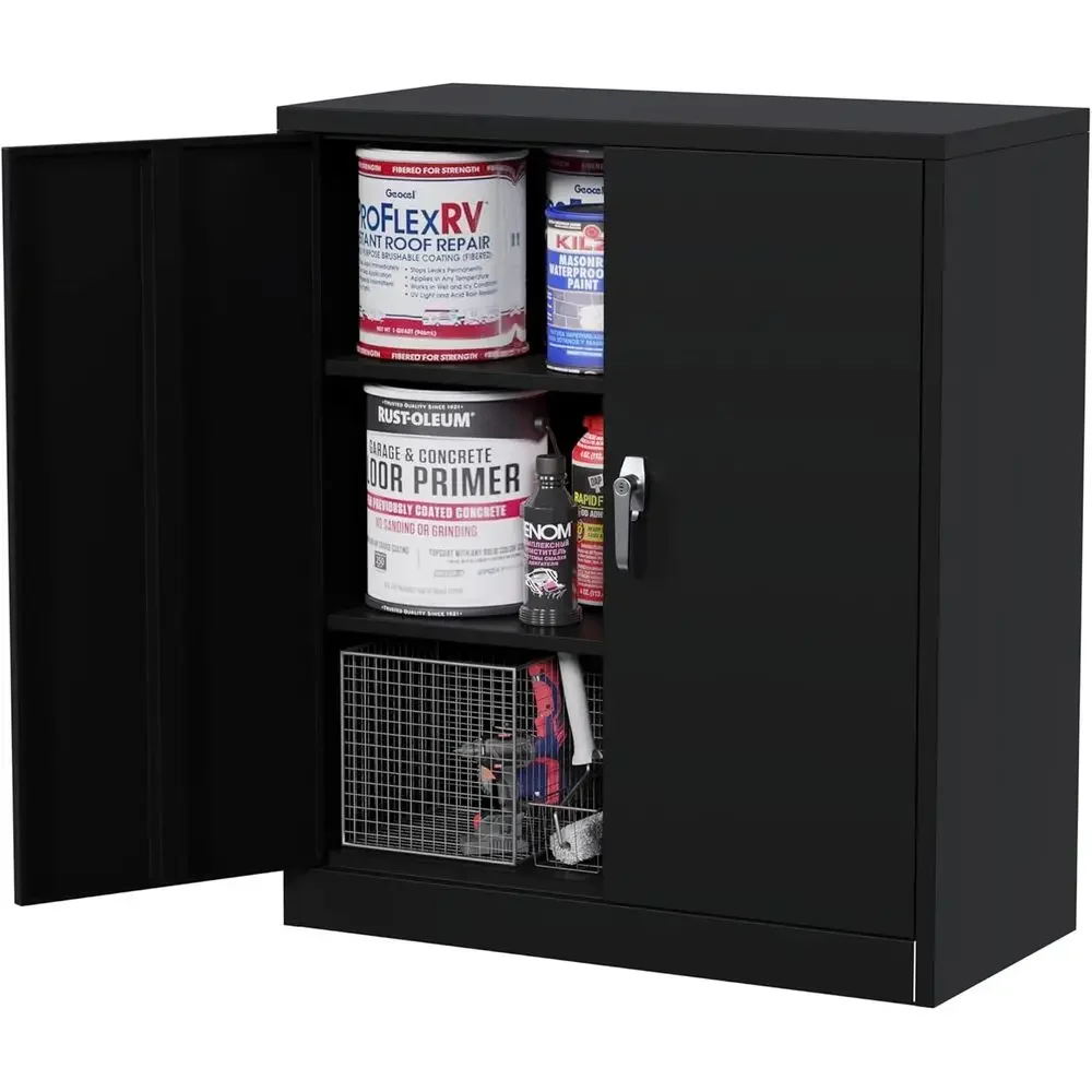 Lockable Metal Oice ile Cabinet with 2 Adjustable Shelves, Black Garage Storage Cabinet with Locking Dooor, Small Tool Cabinet,
Lockable Metal Oice ile Cabinet with 2 Adjustable Shelves, Black Garage Storage Cabinet with Locking Dooor, Small Tool Cabinet,