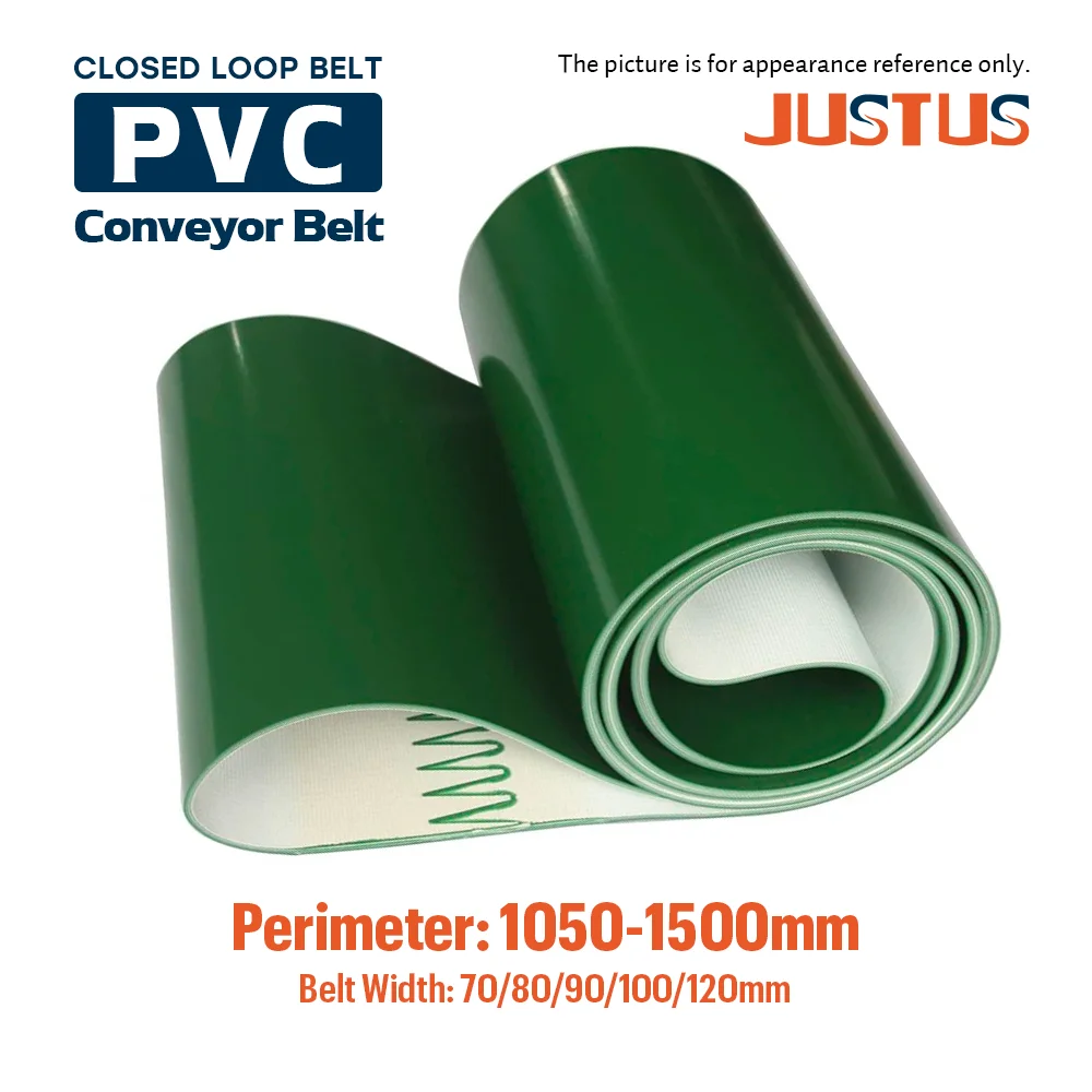 Perimeter 1050–1500mm PVC Transmission Conveyor Belt, Thickness 1–5mm, Width 70-120mm, custom sizes available
Perimeter 1050–1500mm PVC Transmission Conveyor Belt, Thickness 1–5mm, Width 70-120mm, custom sizes available