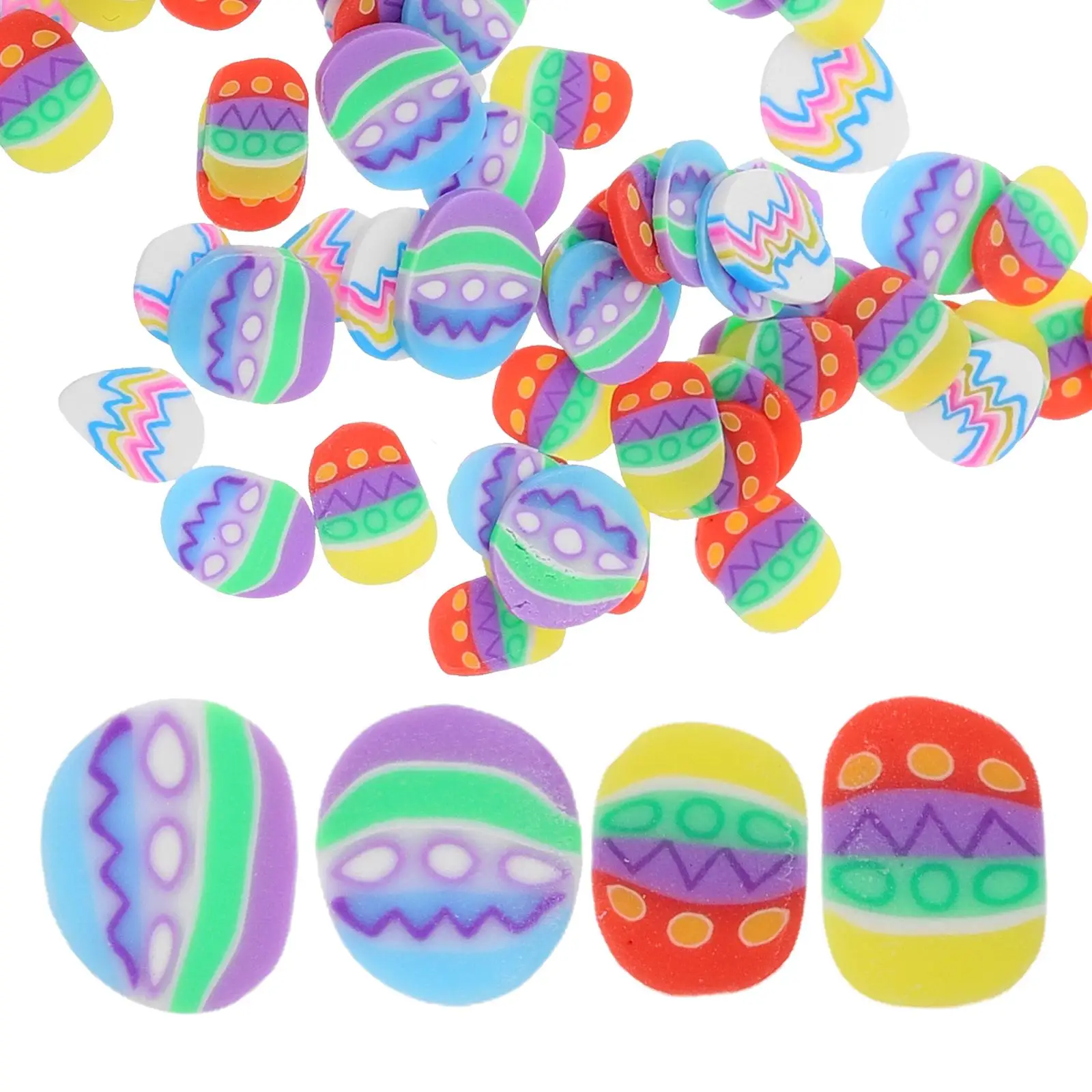 10 Packs Easter Egg Polymer Clay Slices Beads Handmade Diy Jewelry Accessories Hair Clip Charms Bracelet Necklace Decorations
10 Packs Easter Egg Polymer Clay Slices Beads Handmade Diy Jewelry Accessories Hair Clip Charms Bracelet Necklace Decorations