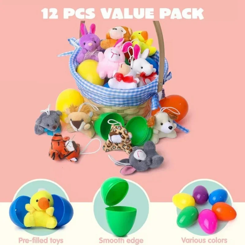 12/24pcs Filled Easter Eggs Basket Stuffers With Stuffed Bunny Dolls Boys And Girls Easter Gifts Party Stuffed Dolls Toys
12/24pcs Filled Easter Eggs Basket Stuffers With Stuffed Bunny Dolls Boys And Girls Easter Gifts Party Stuffed Dolls Toys
