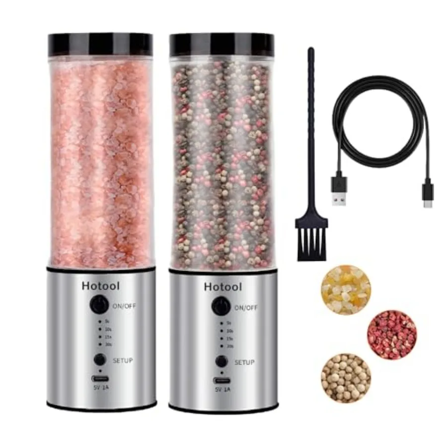 Larger Capacity Electric Salt and Pepper Grinder Set Rechargeable Salt and Pepper Shakers Set Kitchen Gadgets Salt and Pepper M
Larger Capacity Electric Salt and Pepper Grinder Set Rechargeable Salt and Pepper Shakers Set Kitchen Gadgets Salt and Pepper M