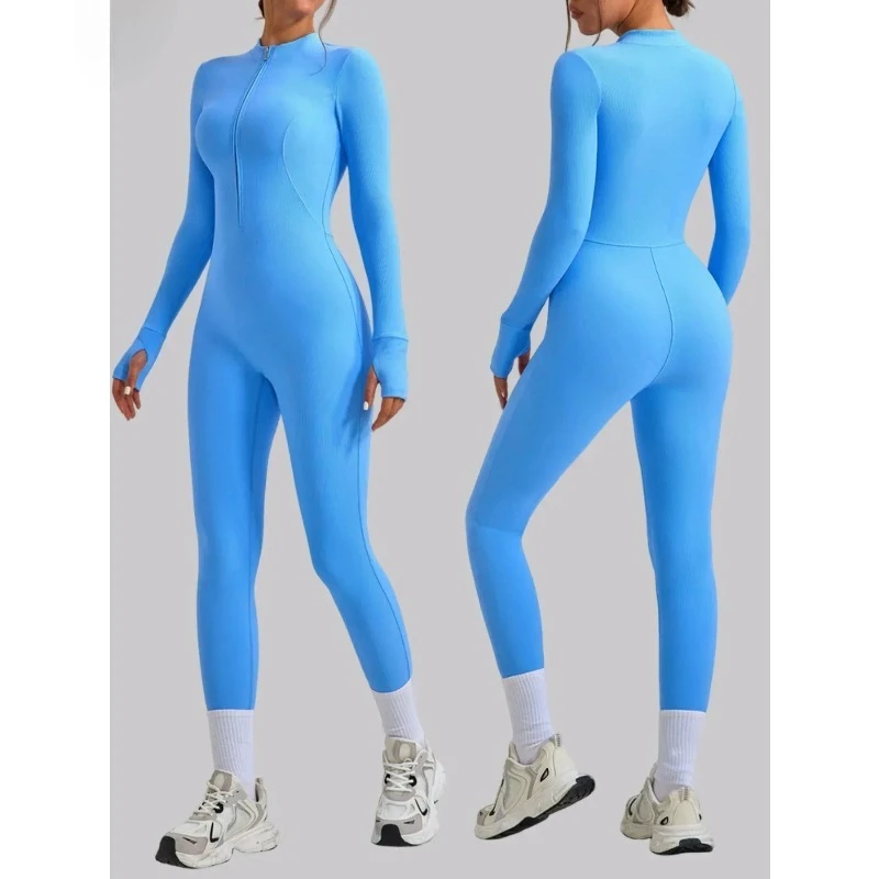 Yoga Jumpsuit Women's Sport Bodysuit Solid Color Zipper Long Sleeve Pants Sexy Slimming Fitness Wear Gym Pilates Training 2025
Yoga Jumpsuit Women's Sport Bodysuit Solid Color Zipper Long Sleeve Pants Sexy Slimming Fitness Wear Gym Pilates Training 2025
