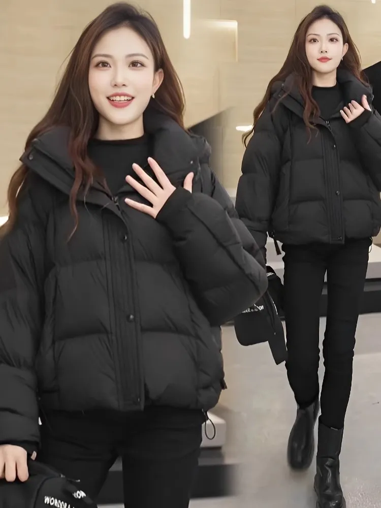 Women's ort Cotton Jaet Coat Hooded Thi Warm Bread Sle Faionable Korean Loose Fit Commute Winter Outerwear
Women's ort Cotton Jaet Coat Hooded Thi Warm Bread Sle Faionable Korean Loose Fit Commute Winter Outerwear