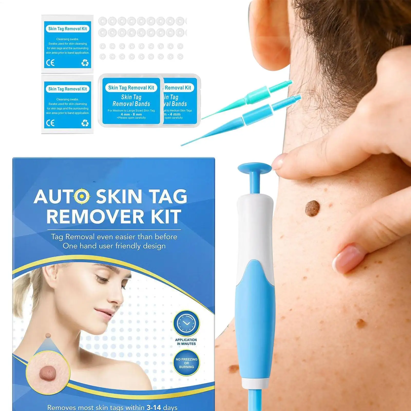 Skin Tags Removal Kit Painless Skin Tags Remover Pen Double-ended wart removal tool set Easy Skin Tags Remover Device To Remove
Skin Tags Removal Kit Painless Skin Tags Remover Pen Double-ended wart removal tool set Easy Skin Tags Remover Device To Remove