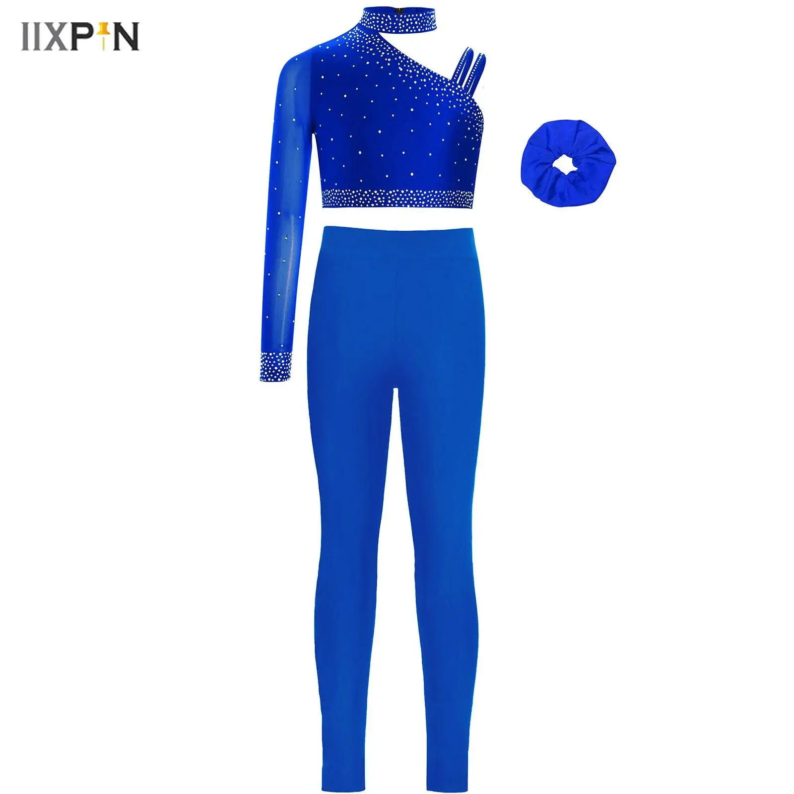 Kids Girls Ballet Dance Outfit One Shoulder Sparkly Rhinestone Crop Top+Hairband+Leggings Set for Figure Skating Gymnastics Yoga
Kids Girls Ballet Dance Outfit One Shoulder Sparkly Rhinestone Crop Top+Hairband+Leggings Set for Figure Skating Gymnastics Yoga