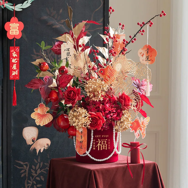 Red hug lucky bucket ornament, ornament, atmosphere arrangement, housewarming, new home gift, high-end wedding bouquet floral ar
Red hug lucky bucket ornament, ornament, atmosphere arrangement, housewarming, new home gift, high-end wedding bouquet floral ar