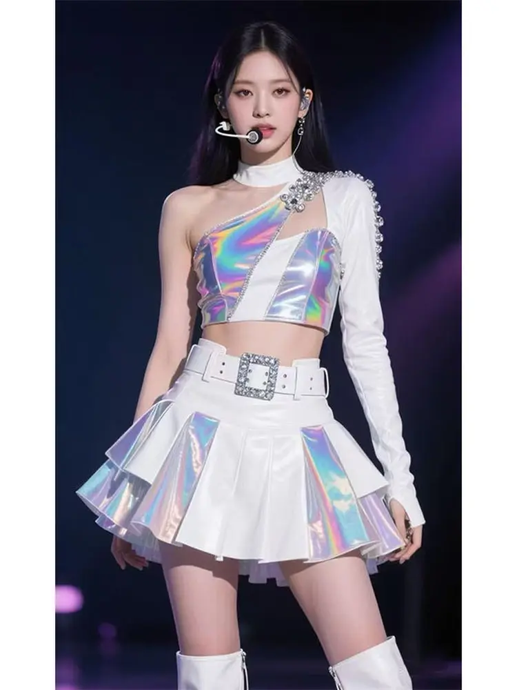 White Spliced Stage Performance Suit for Women's Group Bar Gogo Dance Jazz Style Business Show Performance Costume
White Spliced Stage Performance Suit for Women's Group Bar Gogo Dance Jazz Style Business Show Performance Costume