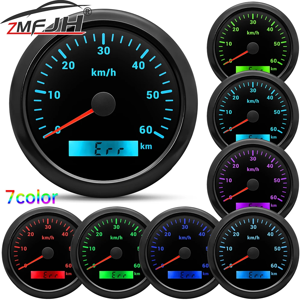 85mm 7 Color Backlight Digital Speedometer 0-60KMH Speed Meter Gauge For Marine Boat Car Waterproof Pulse Signal Speed Indicator
85mm 7 Color Backlight Digital Speedometer 0-60KMH Speed Meter Gauge For Marine Boat Car Waterproof Pulse Signal Speed Indicator