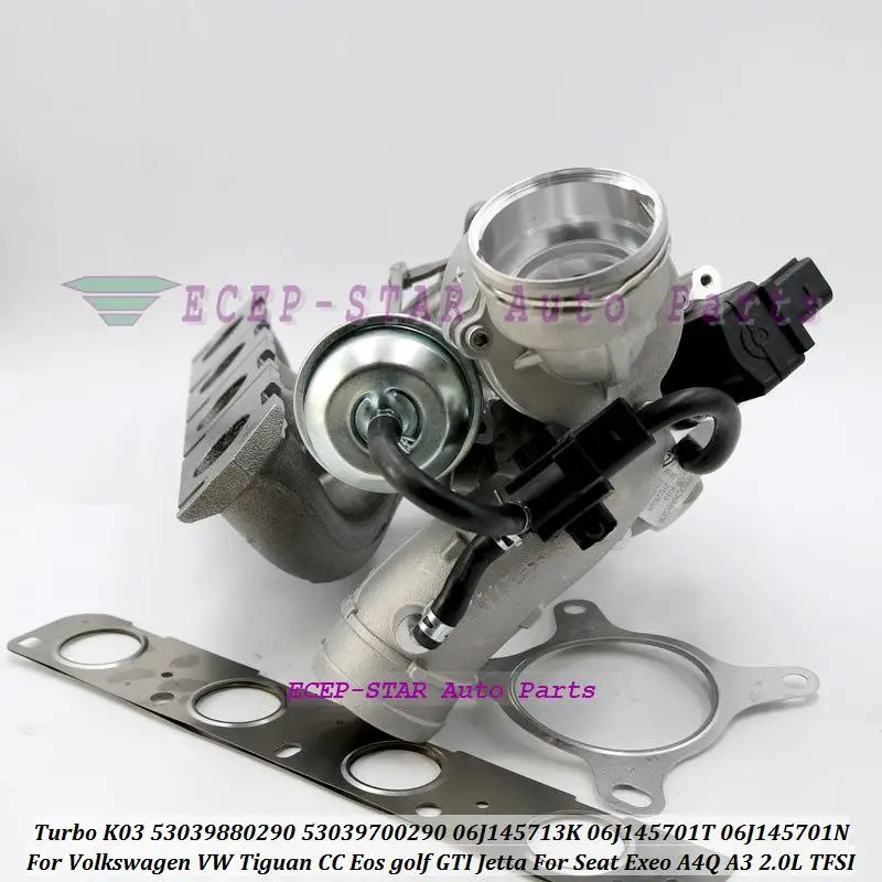 Турбо К03 53039700290 53039880290 06J 145713 К 06J 145701 Т 06J 145701 N Для VW Tiguan CC Eos Golf GTI Jetta для Seat Exeo A4Q A3
Турбо К03 53039700290 53039880290 06J 145713 К 06J 145701 Т 06J 145701 N Для VW Tiguan CC Eos Golf GTI Jetta для Seat Exeo A4Q A3
