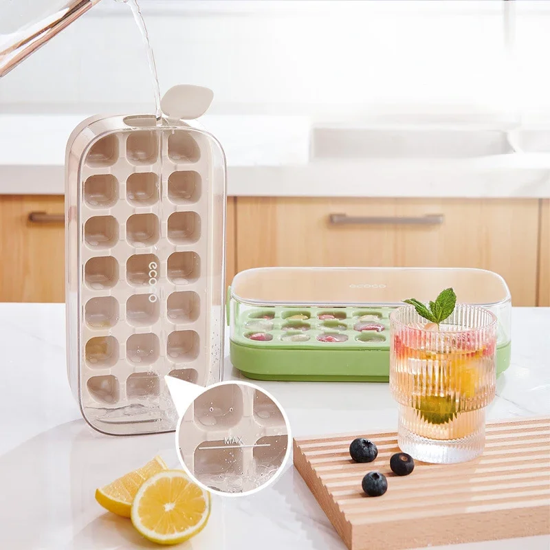 Ice Cube Silicone with Lid Soft Bottom Ice Cube Mould Square Fruit 21Grid Ice Cube Maker Tray Kitchen Accessories
Ice Cube Silicone with Lid Soft Bottom Ice Cube Mould Square Fruit 21Grid Ice Cube Maker Tray Kitchen Accessories