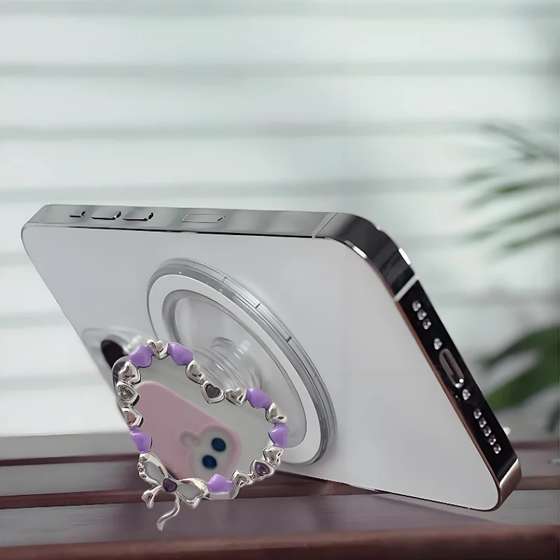 Creative Heart-shaped Magnetic iPhone Holder Retractable and Foldable Desktop Magnetic Airbag Phone Holder
Creative Heart-shaped Magnetic iPhone Holder Retractable and Foldable Desktop Magnetic Airbag Phone Holder