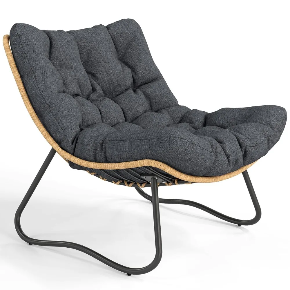 Outdoor Wicker Papasan Egg Chair, Oversized Patio Lounge Recliner with Thick Cushion, All-Weather Comfy Chaise, Customized
Outdoor Wicker Papasan Egg Chair, Oversized Patio Lounge Recliner with Thick Cushion, All-Weather Comfy Chaise, Customized