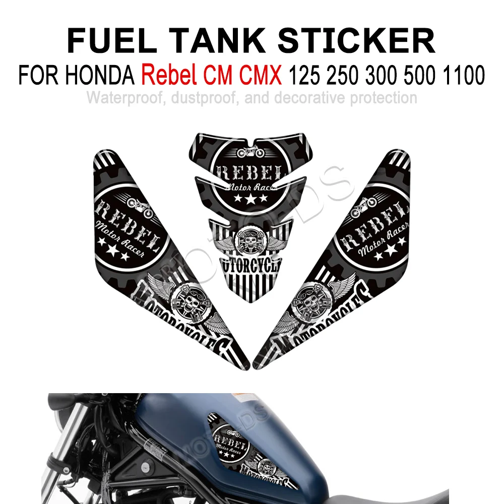 For Honda Rebel CM CMX 125 250 300 500 1100 CMX300 3D Epoxy Resin Motorcycle Tank Pad Protection Sticker Decorative Decal kit
For Honda Rebel CM CMX 125 250 300 500 1100 CMX300 3D Epoxy Resin Motorcycle Tank Pad Protection Sticker Decorative Decal kit