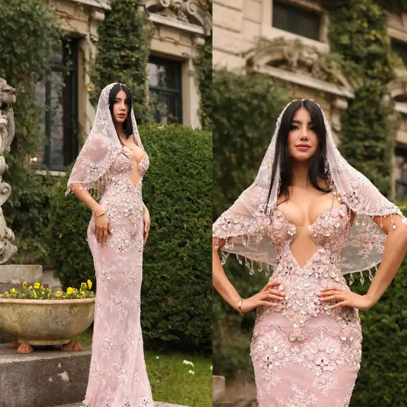 Luxury Pink Evening Prom Dresses Mermaid Sleeveless Sequined Floor Length Special Design Prom Dress Vestido De Noite Customized
Luxury Pink Evening Prom Dresses Mermaid Sleeveless Sequined Floor Length Special Design Prom Dress Vestido De Noite Customized