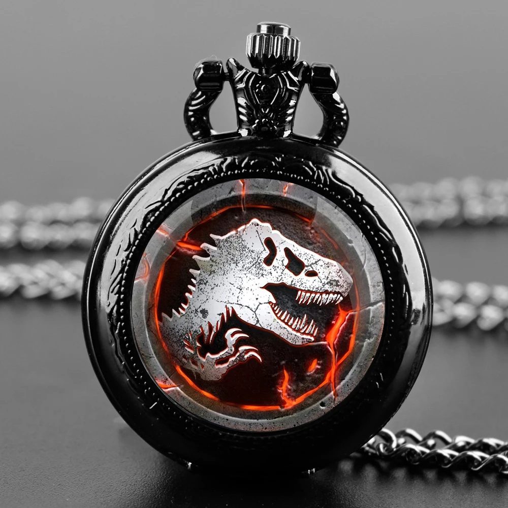 Dinosaur Glass Dome Quartz Pocket Watch With Durable Chain Arabic Numeral Dial Halloween Gifts for Men Women Kids
Dinosaur Glass Dome Quartz Pocket Watch With Durable Chain Arabic Numeral Dial Halloween Gifts for Men Women Kids