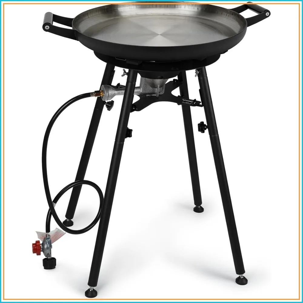 21" Propane Paella Burner Set, 60000BTU Outdoor Gas Stove with Wok, Portable Camping Cooking Kit
21" Propane Paella Burner Set, 60000BTU Outdoor Gas Stove with Wok, Portable Camping Cooking Kit