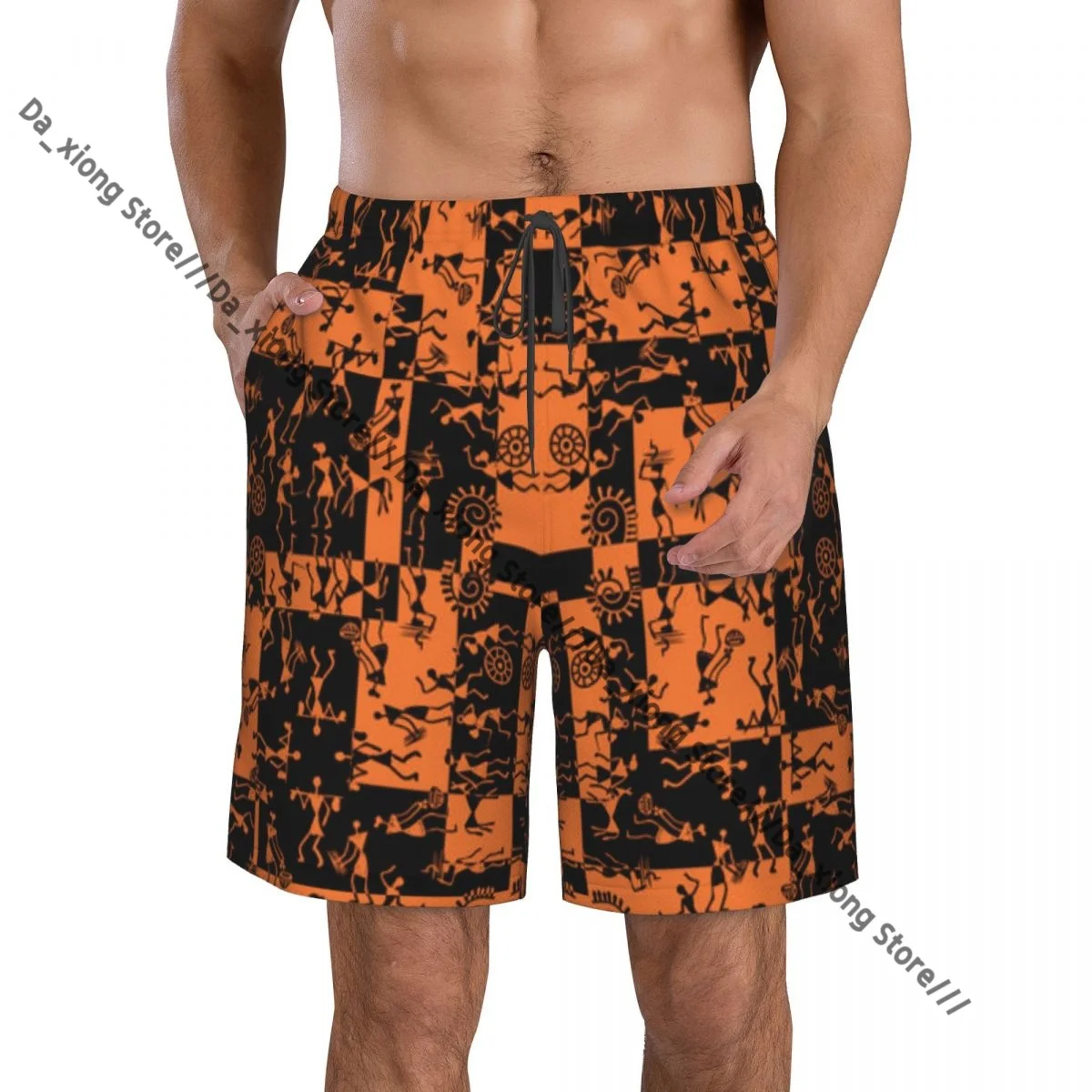 Men Beach Short Quick-drying Swimming Trunk Warli Painting Ancient Tribal Art Swimwear Swimsuit Bathing Shorts
Men Beach Short Quick-drying Swimming Trunk Warli Painting Ancient Tribal Art Swimwear Swimsuit Bathing Shorts