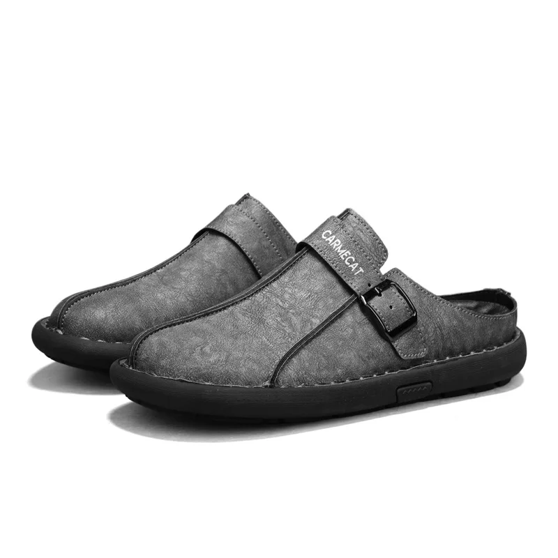 Men's Sandals Classic Leather Slippers Walking Summer New Male Comfortable Slippers Lightweight Outdoor Men's Half Drag Shoes
Men's Sandals Classic Leather Slippers Walking Summer New Male Comfortable Slippers Lightweight Outdoor Men's Half Drag Shoes