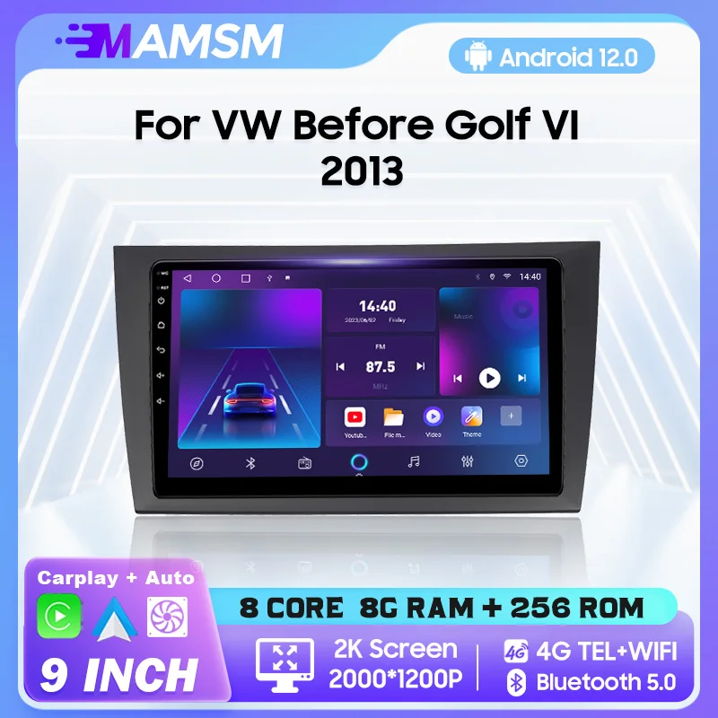 MAMSM Car Radio Navigation For Volkswagen Golf 2013 VW Carplay Auto Android 12 Multimedia Stereo Video Blutooth WIFI 4G DSP
MAMSM Car Radio Navigation For Volkswagen Golf 2013 VW Carplay Auto Android 12 Multimedia Stereo Video Blutooth WIFI 4G DSP