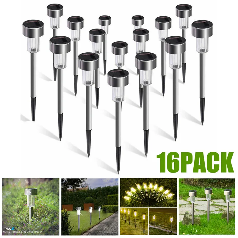 16PCS Solar Garden Lights Outdoor Solar Powered Pathway Lights Outdoor Landscape Spot Lights LED for Villa Garden Park Balcony
16PCS Solar Garden Lights Outdoor Solar Powered Pathway Lights Outdoor Landscape Spot Lights LED for Villa Garden Park Balcony