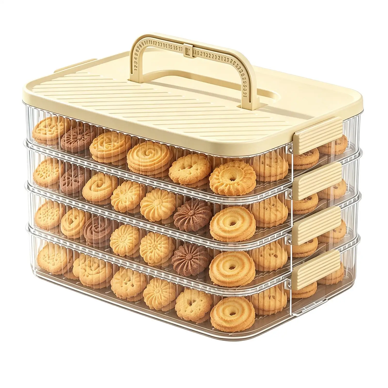 Dessert Storage Carrier Stackable Fresh-Keeping Food Box With Handle Food Storage Container For Home Kitchen Dining Room Picnic
Dessert Storage Carrier Stackable Fresh-Keeping Food Box With Handle Food Storage Container For Home Kitchen Dining Room Picnic