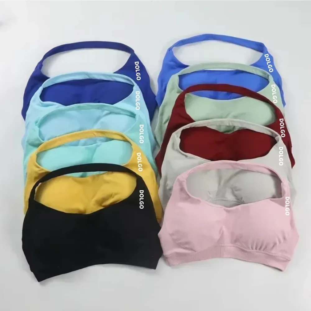 DLOGO Impact Sports Bra Women Seamless Halter Neck Strap Bra with Logo Padded Open Back Yoga Top Bra Medium Support Gym Crop Top
DLOGO Impact Sports Bra Women Seamless Halter Neck Strap Bra with Logo Padded Open Back Yoga Top Bra Medium Support Gym Crop Top