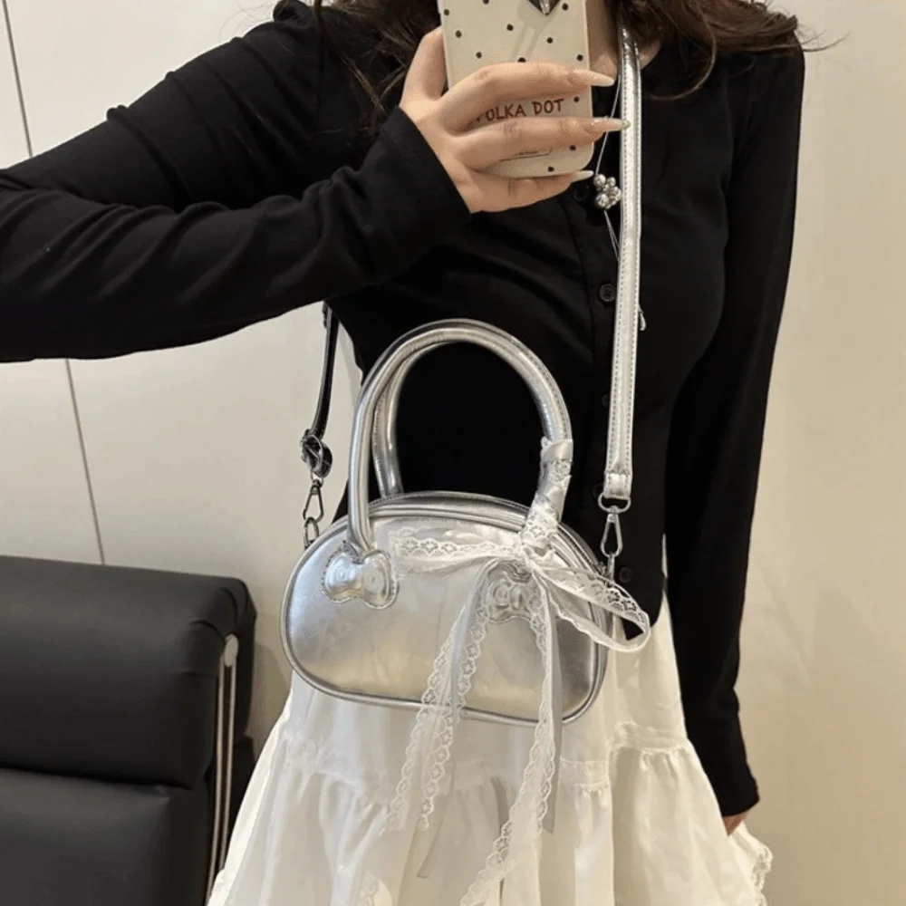 Trendy Korean Bow Crossbody Bag Pu Leather Leisure Lace Ribbons Boston Bag Sweet Y2k Commute Handbag Women
Trendy Korean Bow Crossbody Bag Pu Leather Leisure Lace Ribbons Boston Bag Sweet Y2k Commute Handbag Women