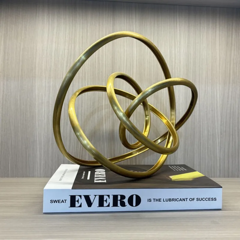 Modern metal art abstract winding rope knot ornament porch living room TV cabinet home soft decoration
Modern metal art abstract winding rope knot ornament porch living room TV cabinet home soft decoration