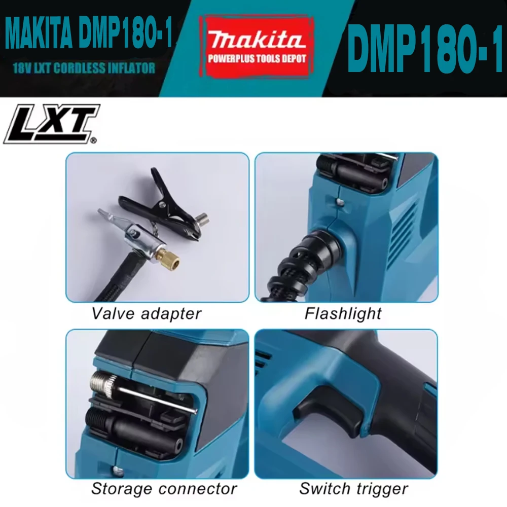 MAKITA Cordless Tire Inflator For Makita 18V Lithium Battery BL1815 BL1830 BL1840 BL1850 Wireless Air Pump Power Tool Battery
MAKITA Cordless Tire Inflator For Makita 18V Lithium Battery BL1815 BL1830 BL1840 BL1850 Wireless Air Pump Power Tool Battery
