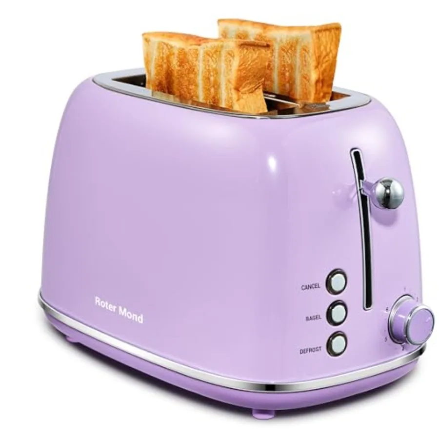 Тостер на 2 тоста в ретро-стиле из нержавеющей стали с функциями отмены и разморозки, 6 уровней обжарки, сверхширокие слоты и съемные панели
Тостер на 2 тоста в ретро-стиле из нержавеющей стали с функциями отмены и разморозки, 6 уровней обжарки, сверхширокие слоты и съемные панели