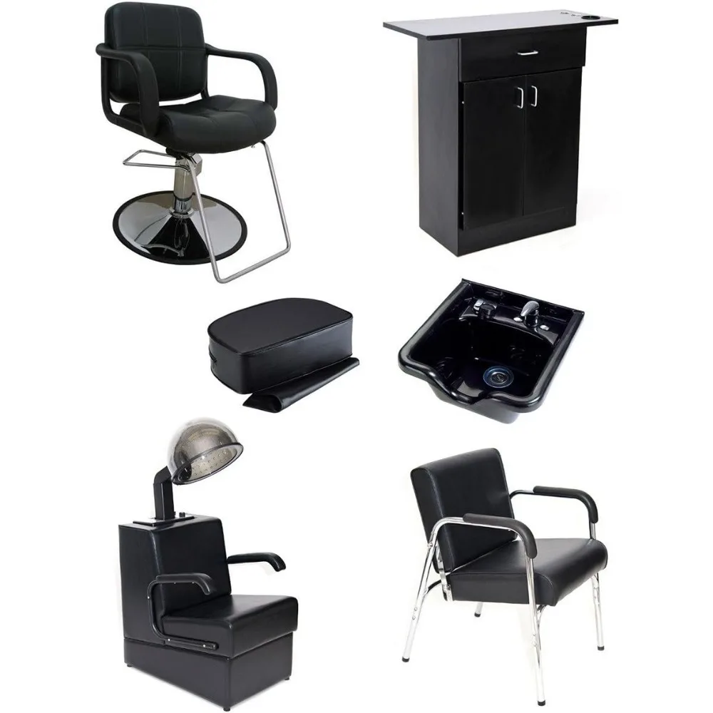 1-Operator Basic Salon Package, Includes Chris Styling Chair, Styling Station, Dryer Shampoo Chair and Child Booster Seat
1-Operator Basic Salon Package, Includes Chris Styling Chair, Styling Station, Dryer Shampoo Chair and Child Booster Seat