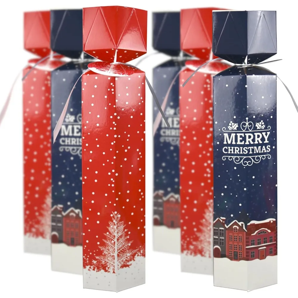 Christmas Wine Gift Boxes 6-Pack, Red and Blue Designs Pop-Out Into Shape
Christmas Wine Gift Boxes 6-Pack, Red and Blue Designs Pop-Out Into Shape