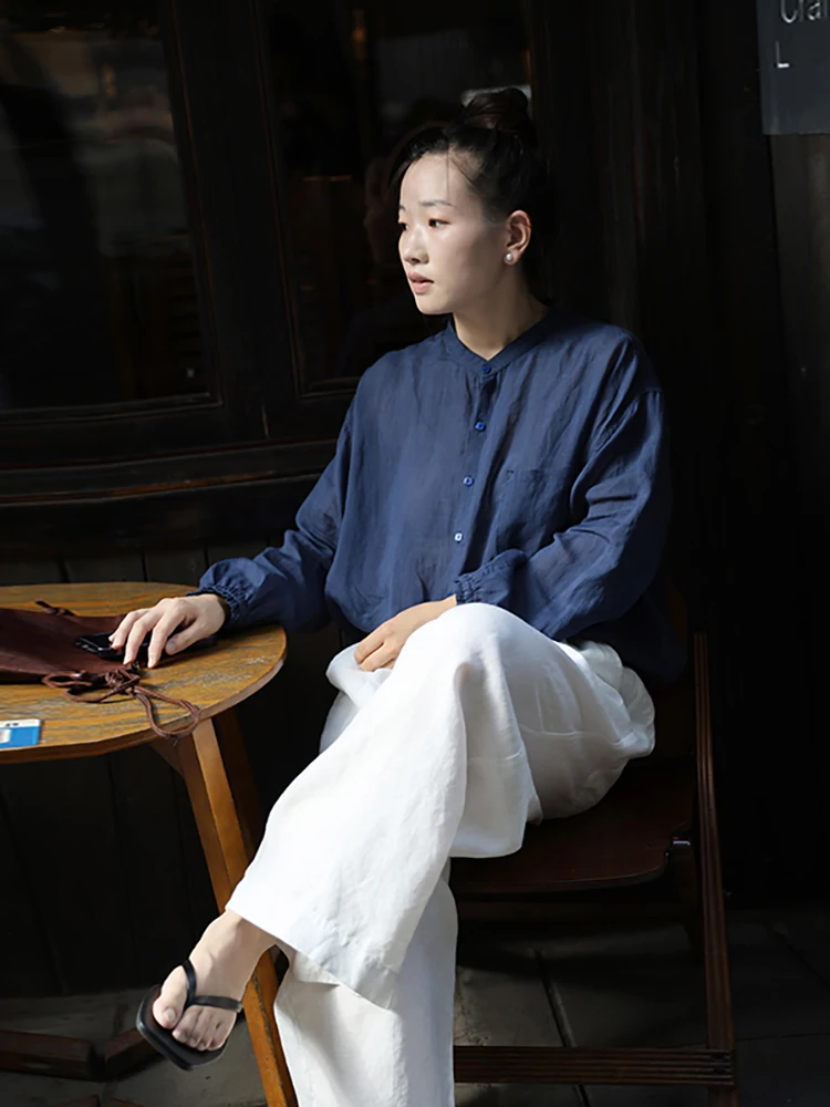 Ультратонкая летняя солнцезащитная рубашка свободного кроя в художественном стиле BF из шелка и конопли, синяя, Rainwen e Ci Original
Ультратонкая летняя солнцезащитная рубашка свободного кроя в художественном стиле BF из шелка и конопли, синяя, Rainwen e Ci Original