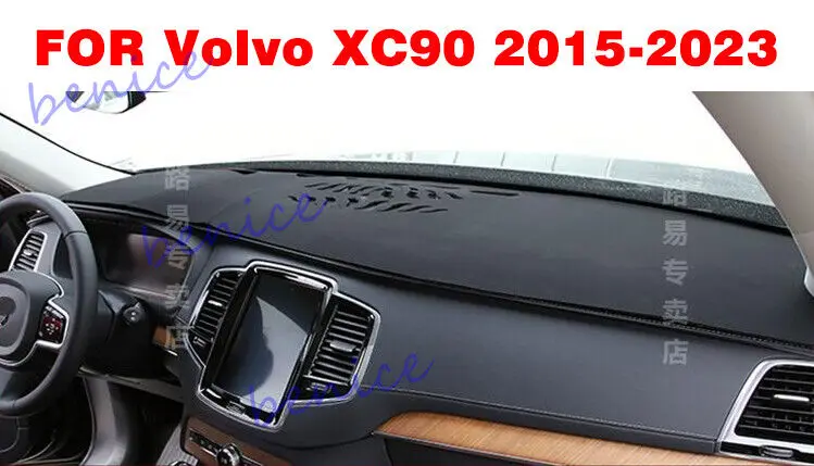 Черный кожаный чехол для приборной панели, защитный коврик для Volvo XC90 2015-2023
Черный кожаный чехол для приборной панели, защитный коврик для Volvo XC90 2015-2023