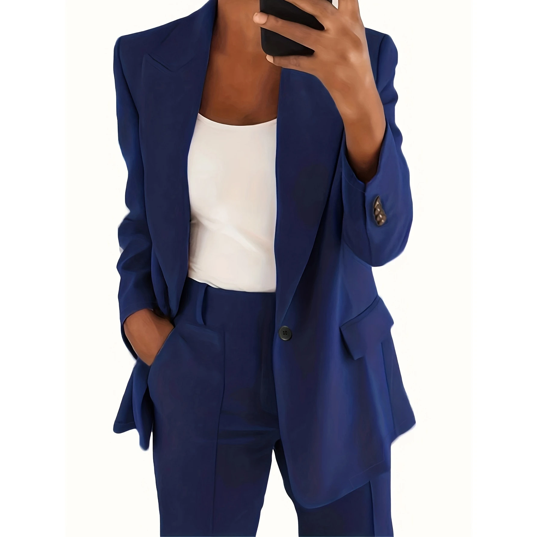 Ele Pure Color Slim Fit Jaet with Belt Faionable Turn-down Collar Open Cardigan Sle Women's Suiting Outerwear
Ele Pure Color Slim Fit Jaet with Belt Faionable Turn-down Collar Open Cardigan Sle Women's Suiting Outerwear