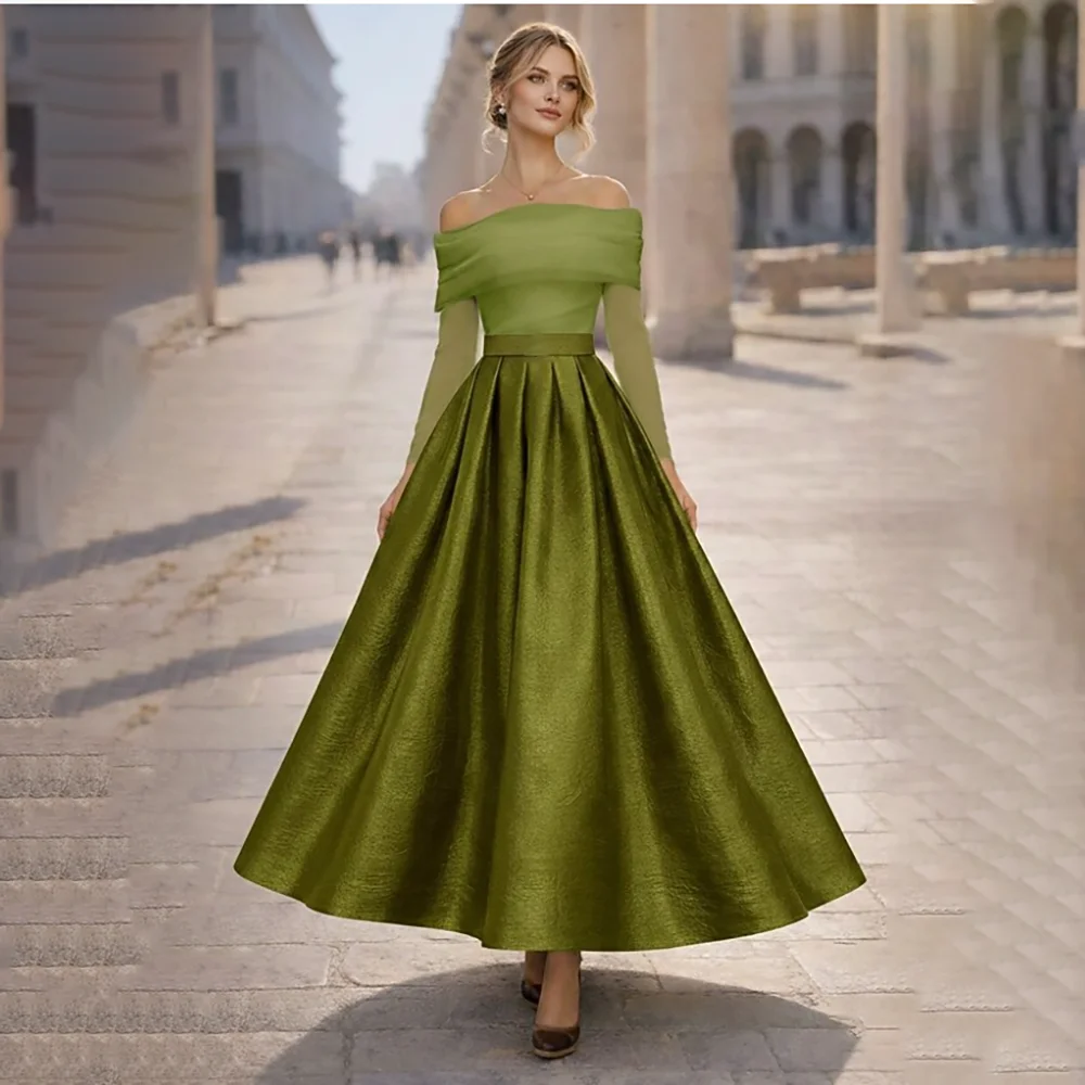 Women's Formal Evening Gowns Elegant Strapless Off Shoulder Evening Dresses A-line Pleated Formal Dresses Party Cocktail Gowns
Women's Formal Evening Gowns Elegant Strapless Off Shoulder Evening Dresses A-line Pleated Formal Dresses Party Cocktail Gowns