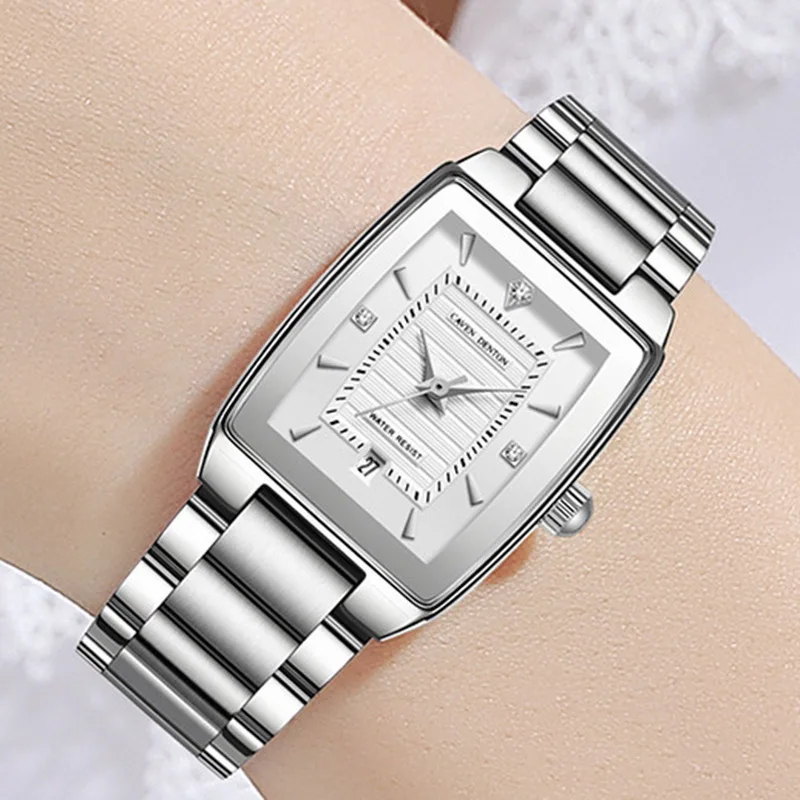 Ladies' Steel Strap Quartz Watch Waterproof Diamond Inlaid Hot Selling Stainless Steel Women's Small Square Watches Montres
Ladies' Steel Strap Quartz Watch Waterproof Diamond Inlaid Hot Selling Stainless Steel Women's Small Square Watches Montres