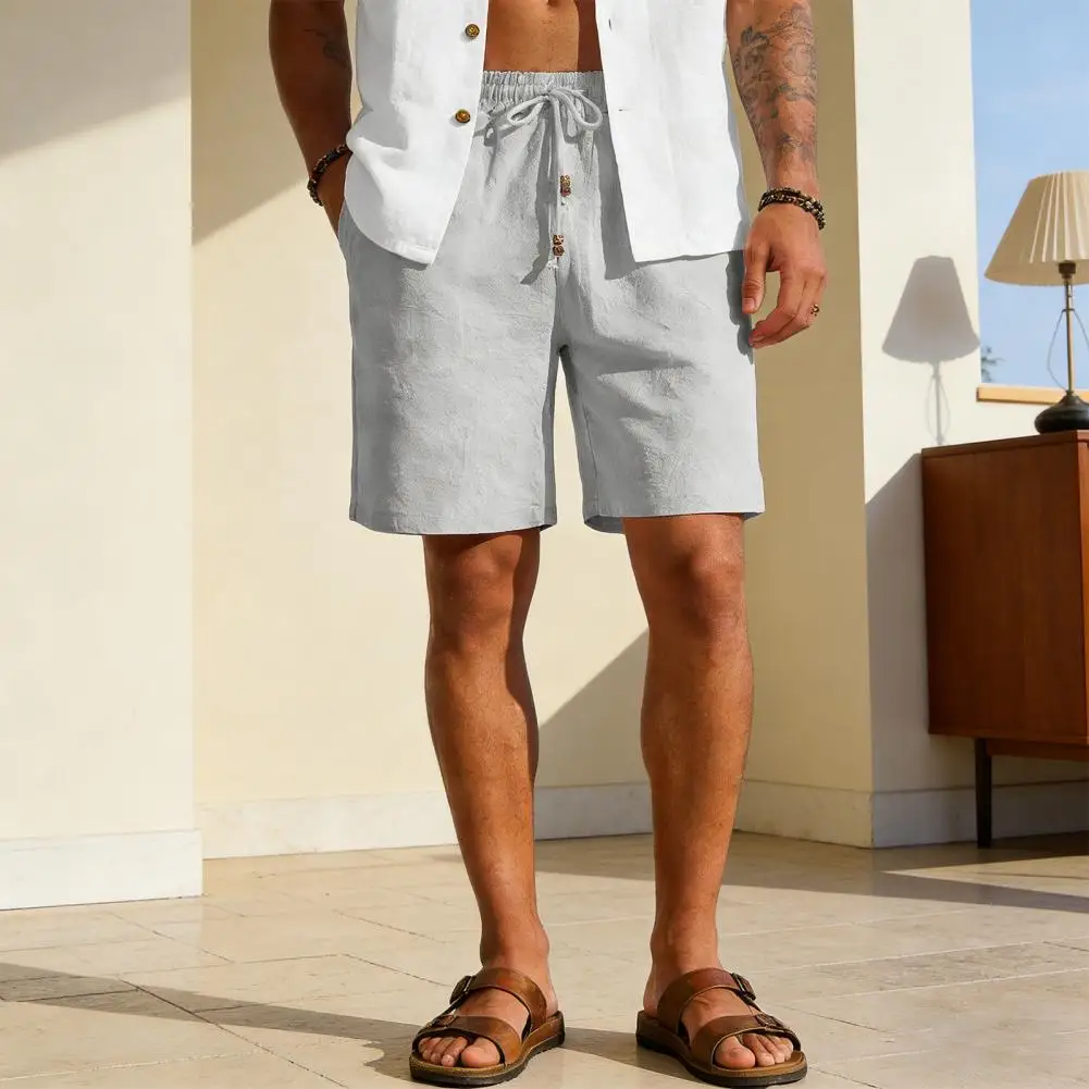 Men Shorts with Reinforced Pockets Elastic Waist Adjustable Drawstring Pure Color Loose Fit Outdoor Sport Shorts Casual Wear
Men Shorts with Reinforced Pockets Elastic Waist Adjustable Drawstring Pure Color Loose Fit Outdoor Sport Shorts Casual Wear