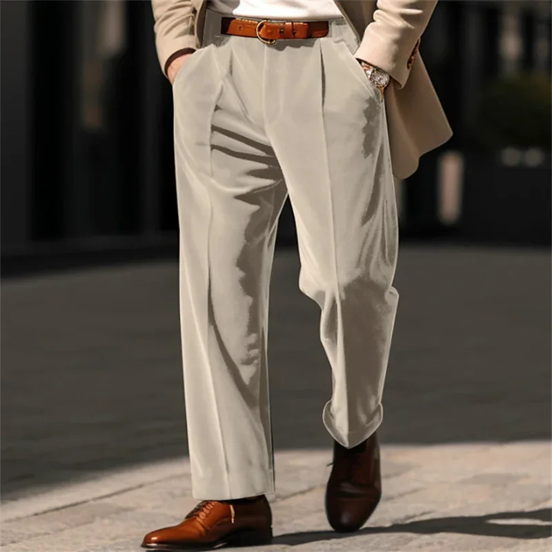 Male Four Seasons New Fashion Pants Clothes Men's Solid Color Simple Basic Casual Trendy Daily Straight Wide Leg Suit Trousers
Male Four Seasons New Fashion Pants Clothes Men's Solid Color Simple Basic Casual Trendy Daily Straight Wide Leg Suit Trousers