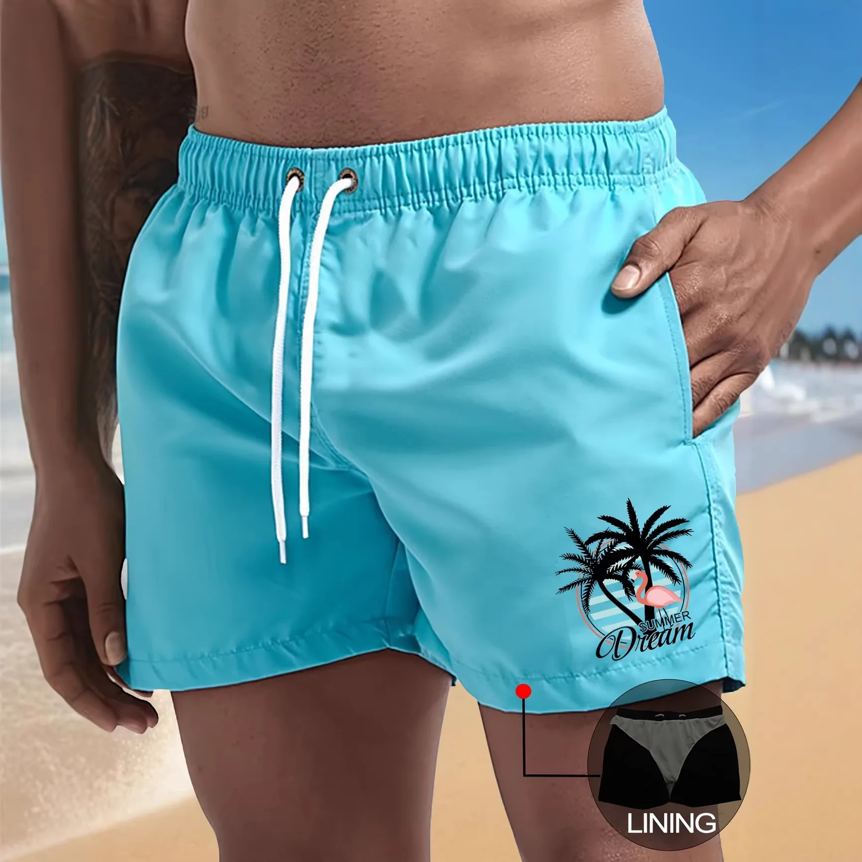 Mens Anchor Print Beach Shorts with Mesh Liner Zipper Pockets Summer Casual Quick Dry Board Shorts Swim Trunks Swimwear Swimsuit
Mens Anchor Print Beach Shorts with Mesh Liner Zipper Pockets Summer Casual Quick Dry Board Shorts Swim Trunks Swimwear Swimsuit