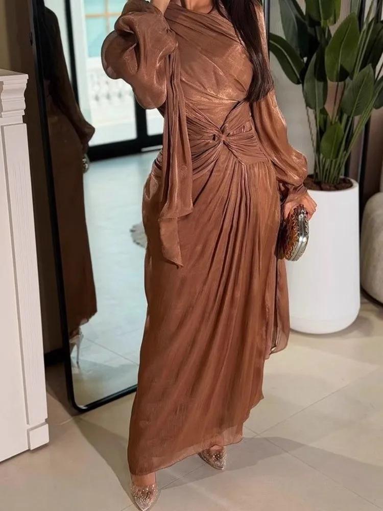 Elegant Long Sleeve Middle East Women's Dress Shiny Sash Draped Evening Gown for Wedding Party Company Dinner Adult Ceremony
Elegant Long Sleeve Middle East Women's Dress Shiny Sash Draped Evening Gown for Wedding Party Company Dinner Adult Ceremony
