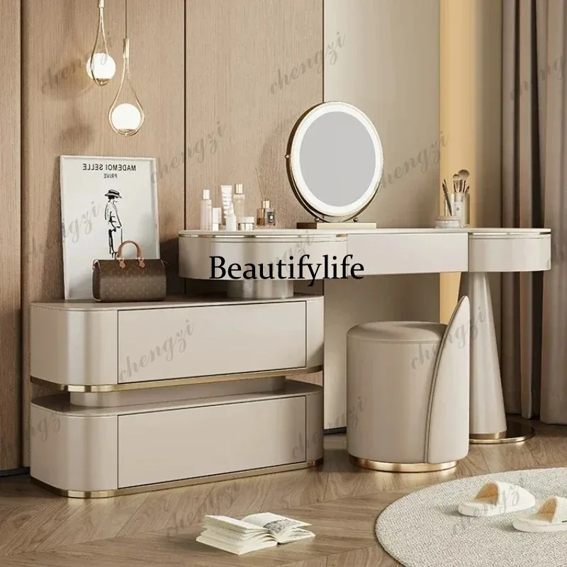 K182 Light Luxury Rock Board Solid Wood Dresser Storage Cabinet Modern Simple Bedroom Makeup Table Vanity Dressing Tables Furnit
K182 Light Luxury Rock Board Solid Wood Dresser Storage Cabinet Modern Simple Bedroom Makeup Table Vanity Dressing Tables Furnit