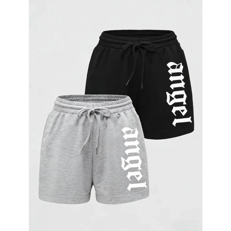 Summer casual shorts, women's clothing, suitable for sports and family use, letter printed two-piece shorts
Summer casual shorts, women's clothing, suitable for sports and family use, letter printed two-piece shorts