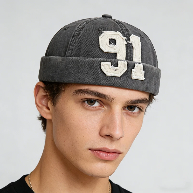 Hot sale American art retro brimless melon skin hat with adjustable outdoor street hip-hop hat for men and women trend
Hot sale American art retro brimless melon skin hat with adjustable outdoor street hip-hop hat for men and women trend